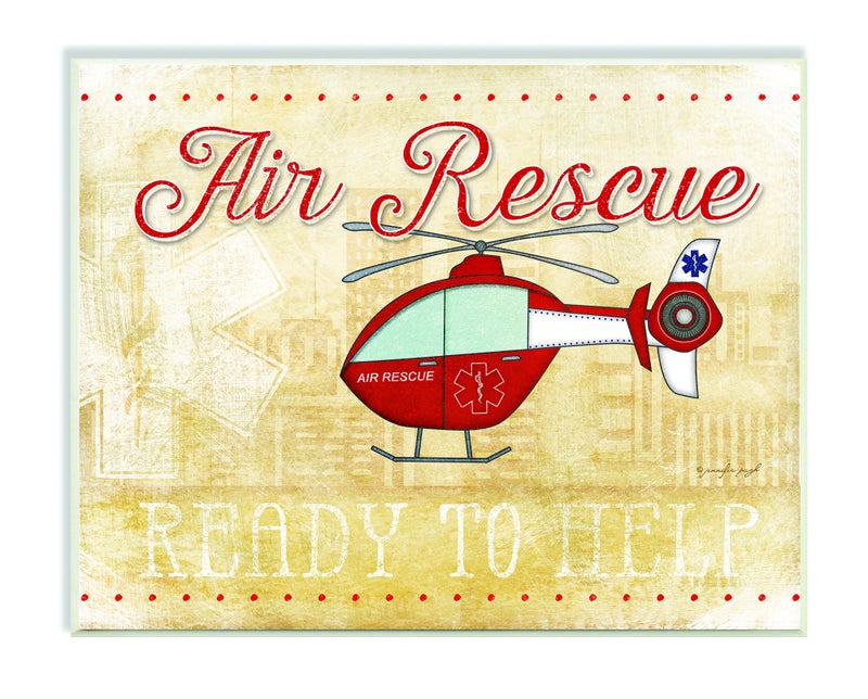 ستوبيل إنداستريز غرفة الأطفال من Stupell Rescue Vehicles Icons and Mottos مجموعة لوحات جدارية مكونة من 3 قطع مقاس 11 × 0.5 × 15 صُنعت بفخر في الولايات المتحدة الأمريكية - Image 5